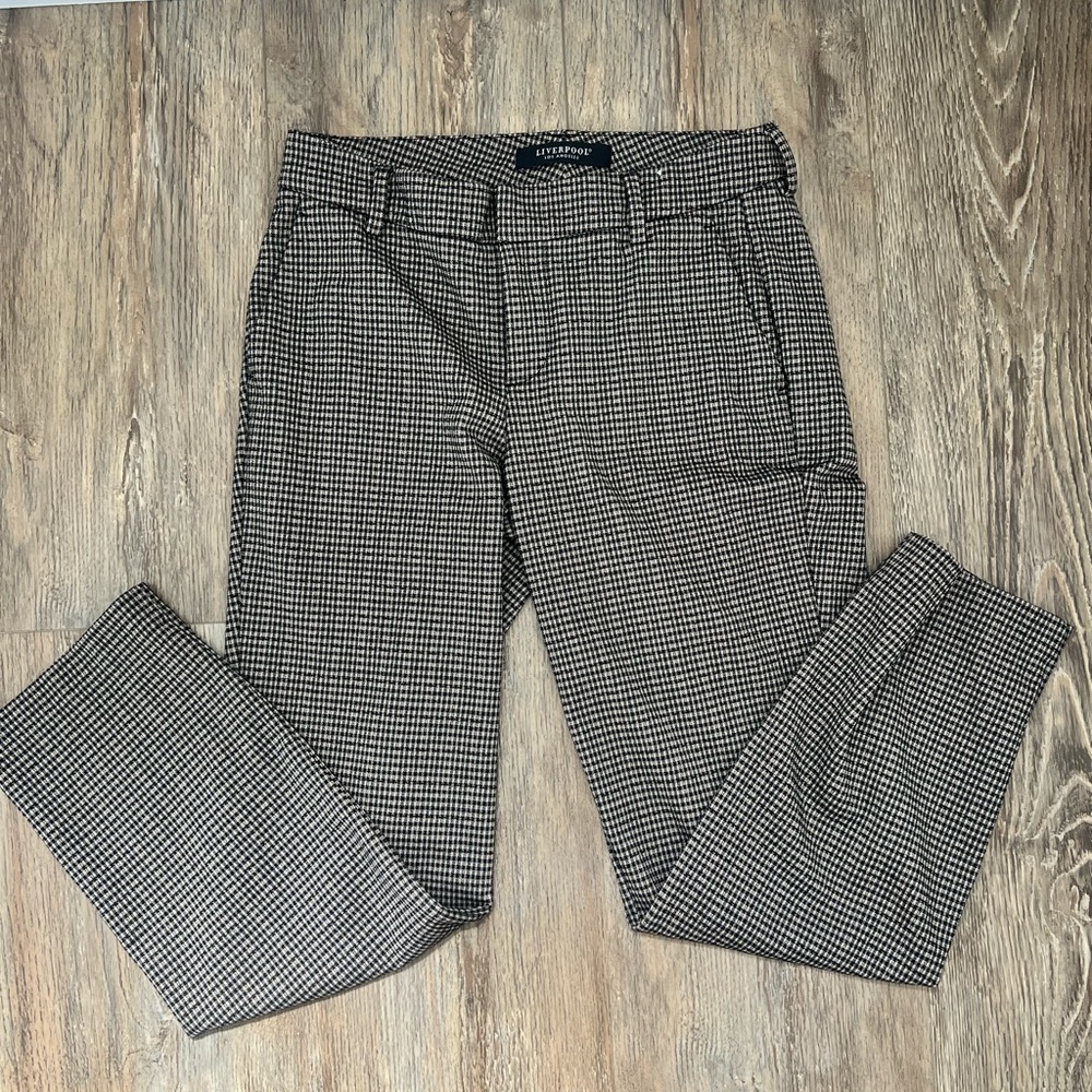 Liverpool Men's Houndstooth Dress Pants - Black & White